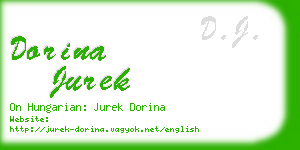 dorina jurek business card